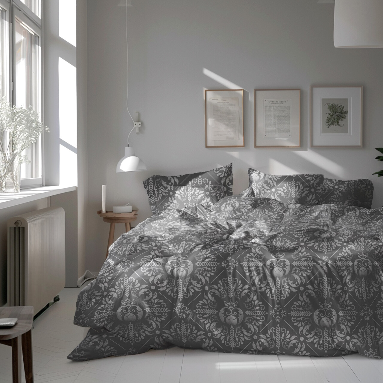 Lenjerie de pat dubla King Size, Wol, Bedora, 4 piese, 240x240 cm, bumbac satinat 200 TC, multicolor - imagine 7